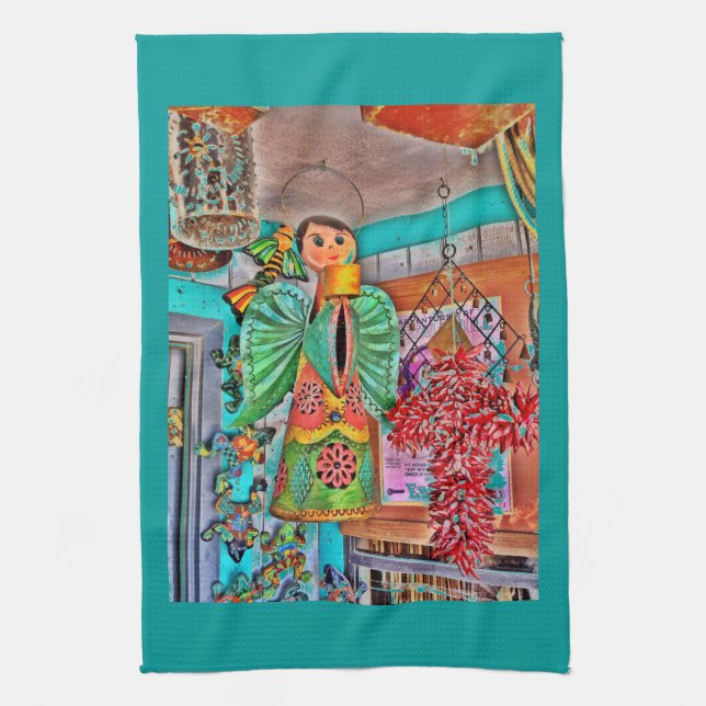 Linge De Cuisine Poignée Ange Métal Art Piment Poivrons Peint Greno (Vertical)