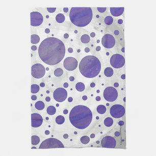 Linge De Cuisine Pointe Polka Smear Blueberry
