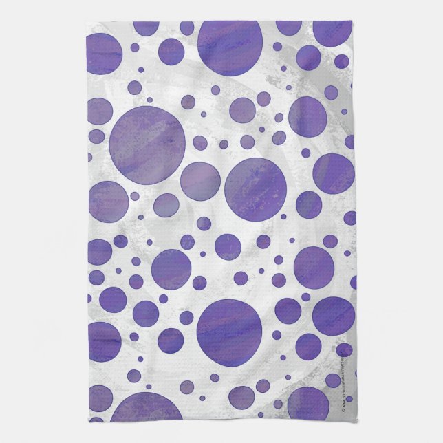 Linge De Cuisine Pointe Polka Smear Blueberry (Vertical)