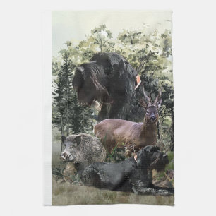 Linge De Cuisine Pointeur à poils durs, Chasse en plein air