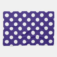 Pois blancs sur bleu foncé