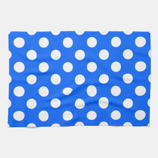 Linge De Cuisine Pois blancs sur bleu royal