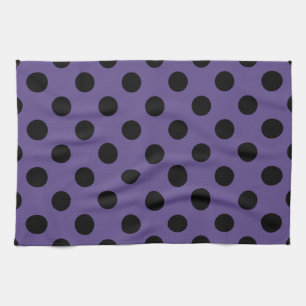 Linge De Cuisine Pois noirs sur ultra violet