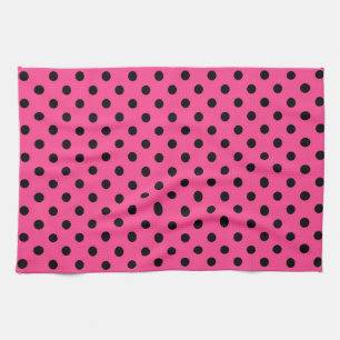 Linge De Cuisine Pois roses et noirs