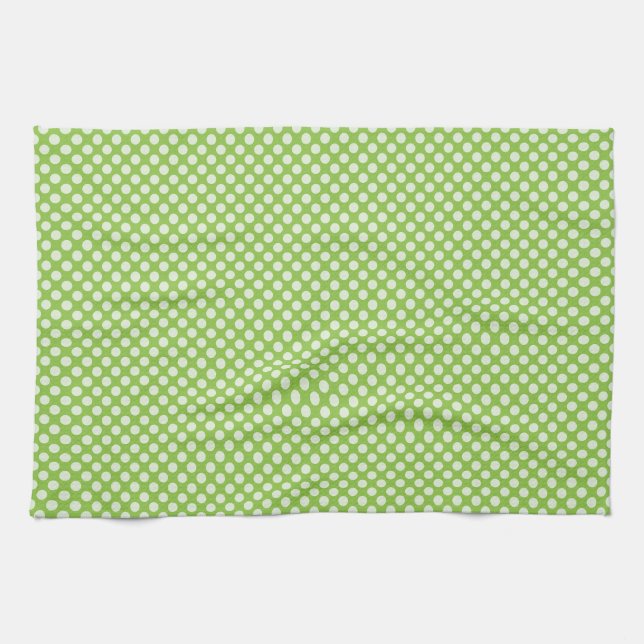 Linge De Cuisine Pois vert clair (Horizontal)