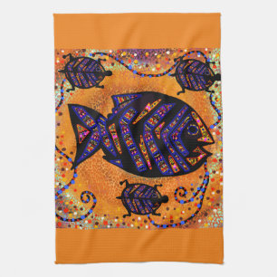 LINGE DE CUISINE POISSON