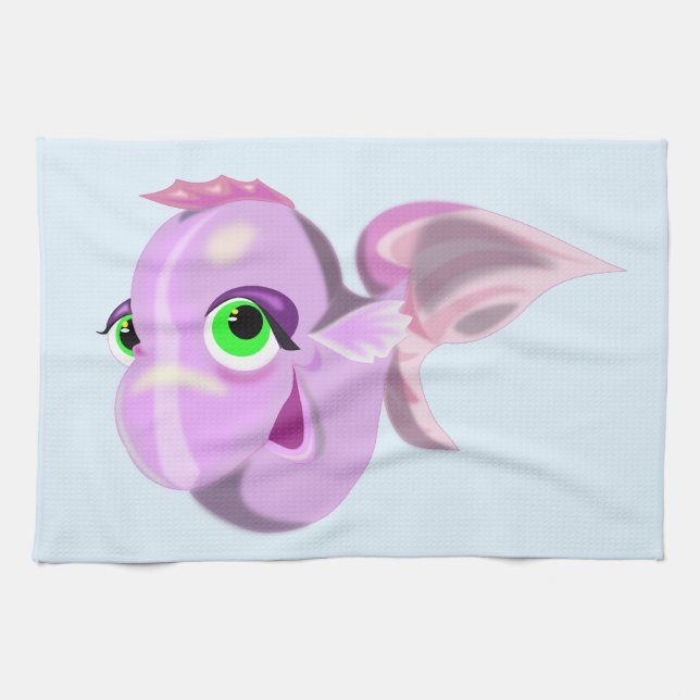 Linge De Cuisine Poisson chanceux - (Horizontal)