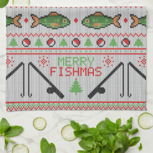 Linge De Cuisine Poisson laide de Noël
