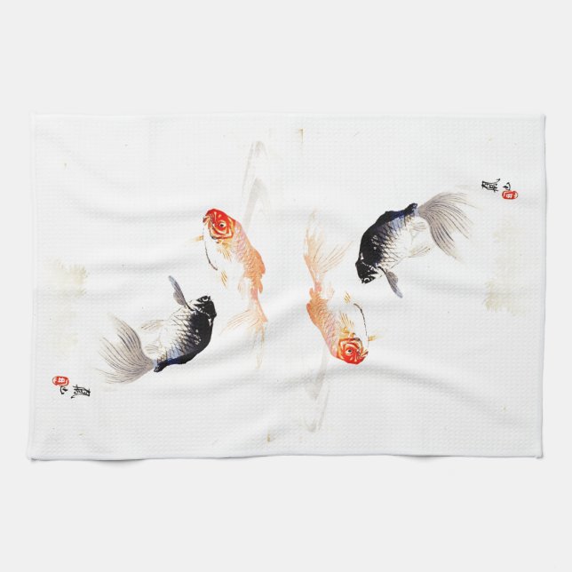 Linge De Cuisine Poisson rouge (Horizontal)
