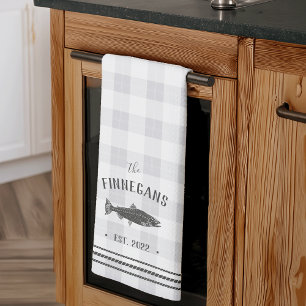 Linge De Cuisine Poisson rustique Plaid personnalisé