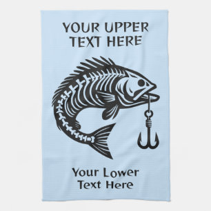 Linge De Cuisine Poisson texte personnalisé