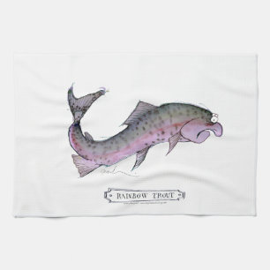 Linge De Cuisine Poissons de truite arc-en-ciel, fernandes élégants