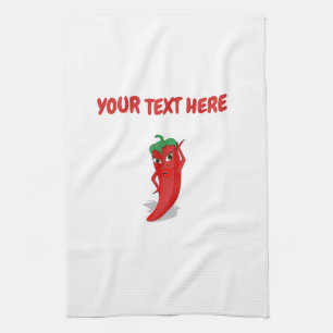 Linge De Cuisine Poivron Chimier Cartographié Avec Towe Cuisine Tex