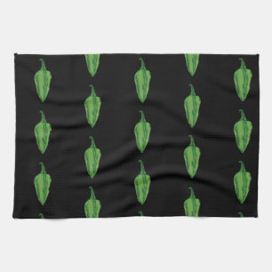 Linge De Cuisine Poivrons chauds verts personnalisés