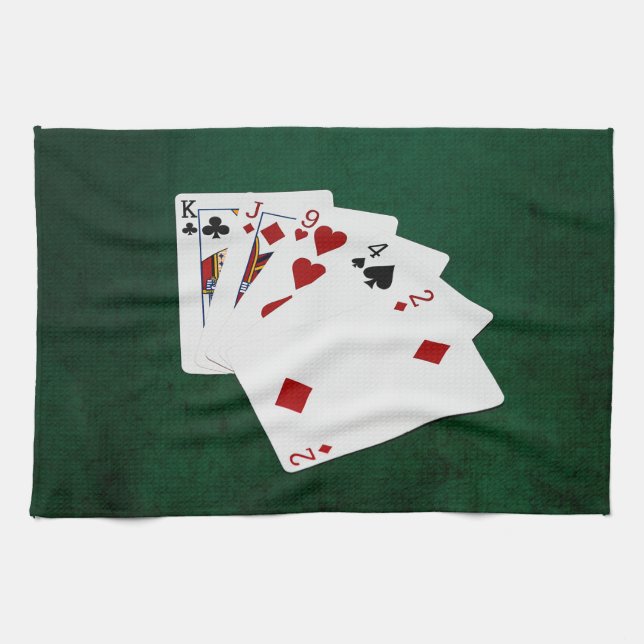Linge De Cuisine Poker Hands - Haute Carte - King (Horizontal)