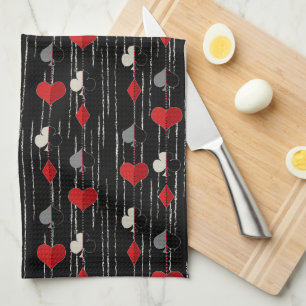 Linge De Cuisine Poker jouant aux symboles de carte.