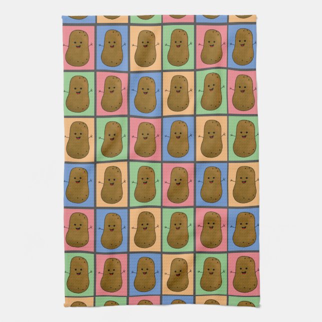 Linge De Cuisine Pomme de terre de style Pop Art (Vertical)