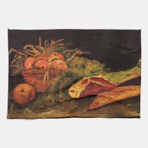 Linge De Cuisine Pommes, viande et un pain de Vincent van Gogh