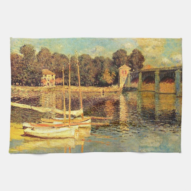 Linge De Cuisine Pont d'Argenteuil Claude Monet (Horizontal)