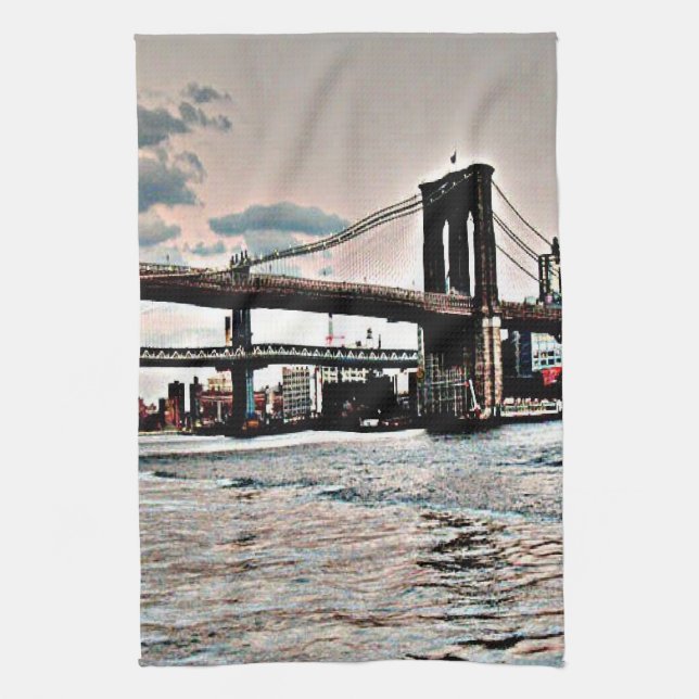 Linge De Cuisine Pont de Brooklyn (Vertical)