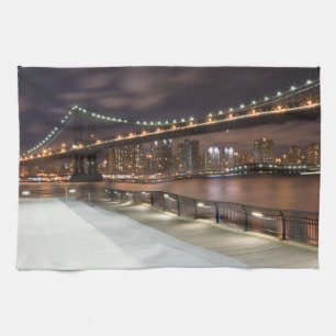 Linge De Cuisine Pont de Manhattan et horizon de NYC
