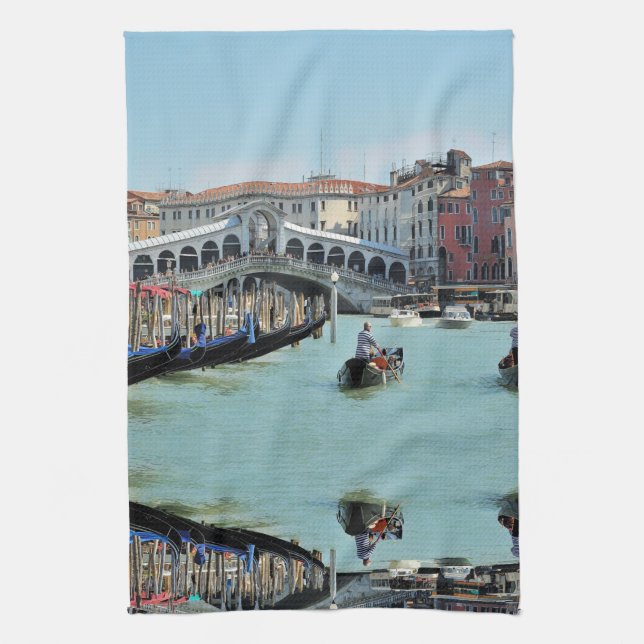 Linge De Cuisine PONT DE RIALTO - Venise - Canal Grande (Vertical)