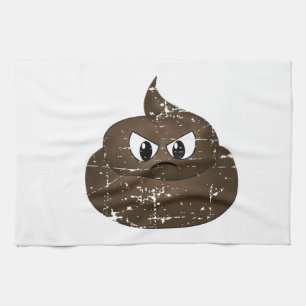 Linge De Cuisine Poop de dessin en colère