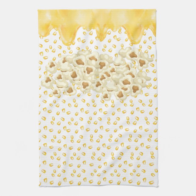 Linge De Cuisine Popcorn avec beurre fondu (Vertical)