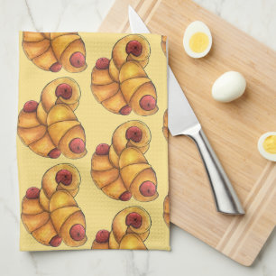 Linge De Cuisine Porcs dans une couverture Croissant Rouleau Hot Ch