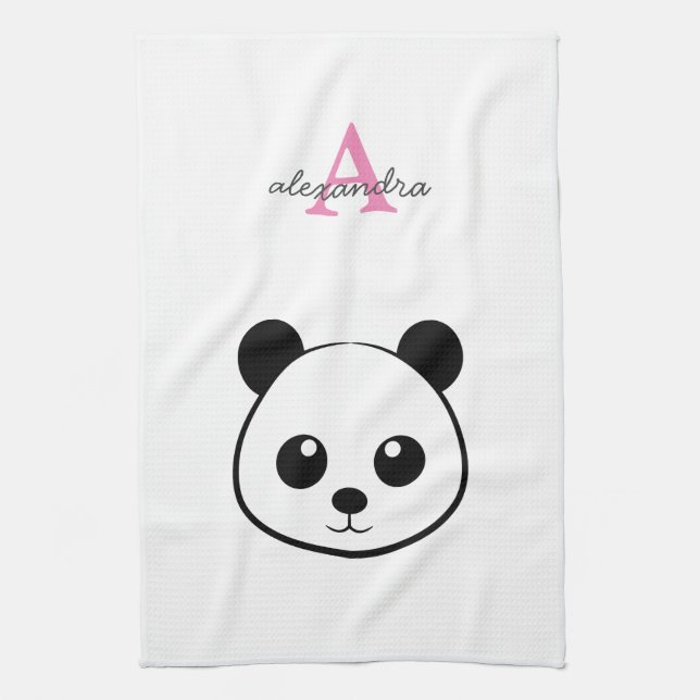 Linge De Cuisine Porte-panda coutume Monogramme (Vertical)