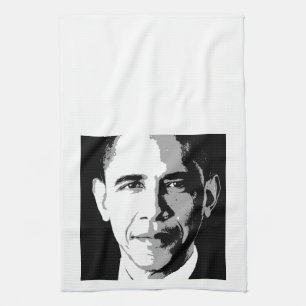 LINGE DE CUISINE PORTRAIT CARRÉ DE BARACK OBAMA - .PNG