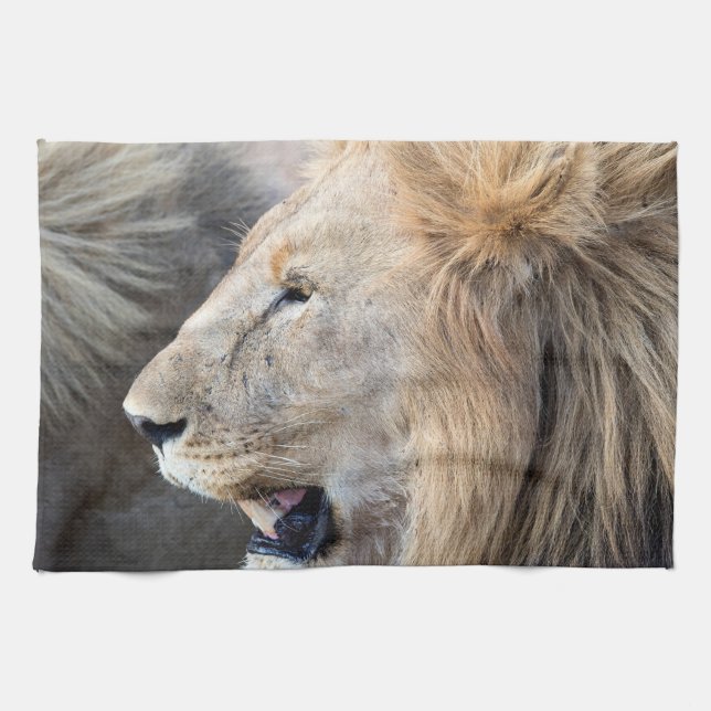 Linge De Cuisine Portrait de Lion (Horizontal)