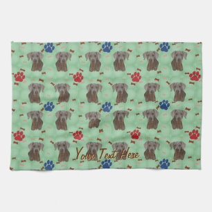 Linge De Cuisine Portrait de Weimaraner