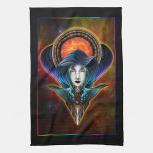 Linge De Cuisine Portrait Trilia Red Nebula