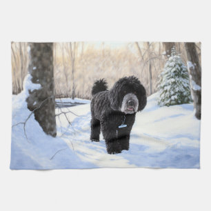 Linge De Cuisine Portugais Water Dog Laisser neiger Noël
