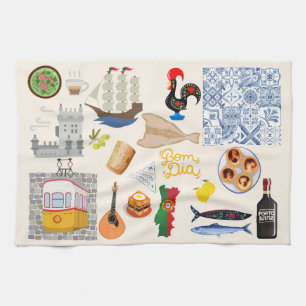 Linge De Cuisine Portugal Symboles Amateurs de voyage