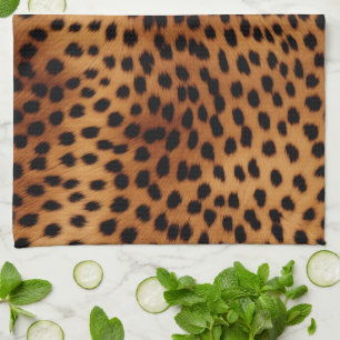 Linge De Cuisine Poster de animal Cheetah Brown et noir