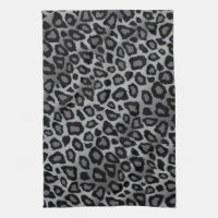 Poster de animal gris et noir de léopard