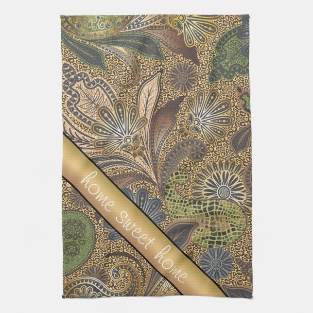 Linge De Cuisine Poster de animal Paisley Motif (Vertical)