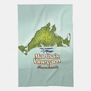 Linge De Cuisine Poster de voyage du Massachusetts de Martha