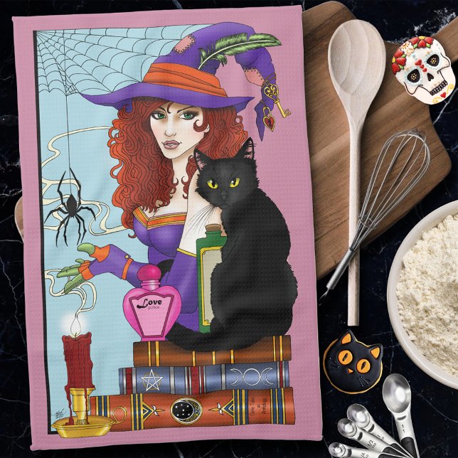 Linge De Cuisine Potions de sorcières de livres de chats (Créateur téléchargé)