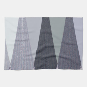 Linge De Cuisine Pots Chevron Gris Cendré Imprimer