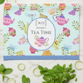 Linge De Cuisine Pots de thé et tasses bleu