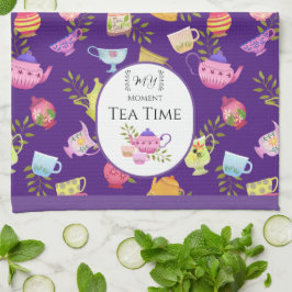 Linge De Cuisine Pots de thé et tasses pourpre