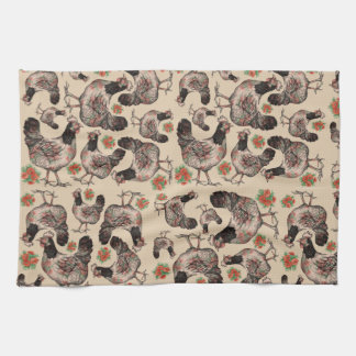 Linge De Cuisine Poulet et légumes à motifs