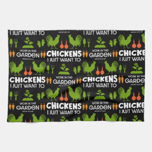 Linge De Cuisine Poulets Et Jardinage