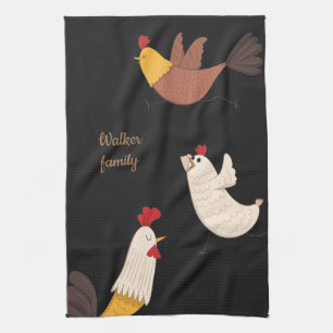 Linge De Cuisine poulets folles ferme moderne monogramme cuisine t
