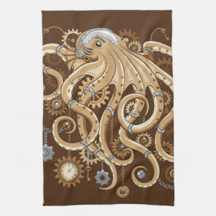Linge De Cuisine Poulpe Steampunk Rétro Fantastique Mécanique
