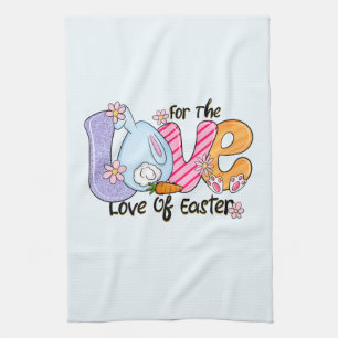 Linge De Cuisine Pour l'Amour de Pâques - Mignons lapins et oeufs