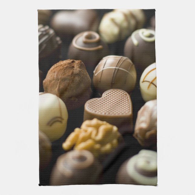 Linge De Cuisine Pralines délicieuses de chocolat (Vertical)